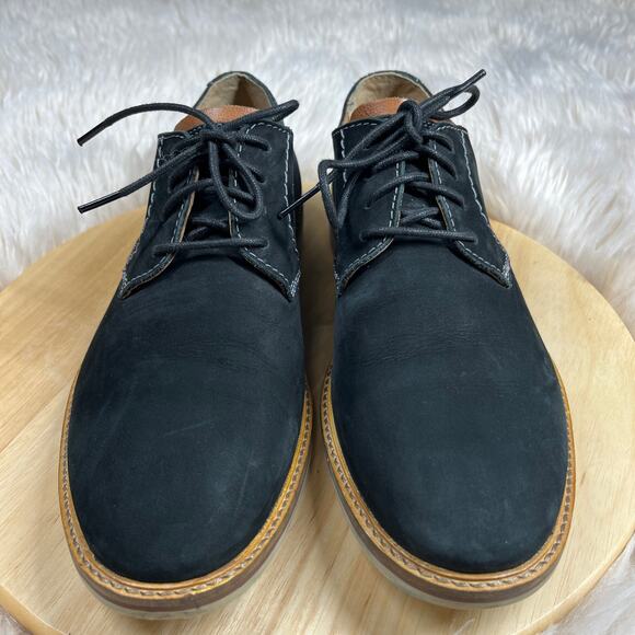Clarks Atticus Lace Oxford Shoes Mens 9.5M Black Nubuck Suede Model #26142030 main image 8